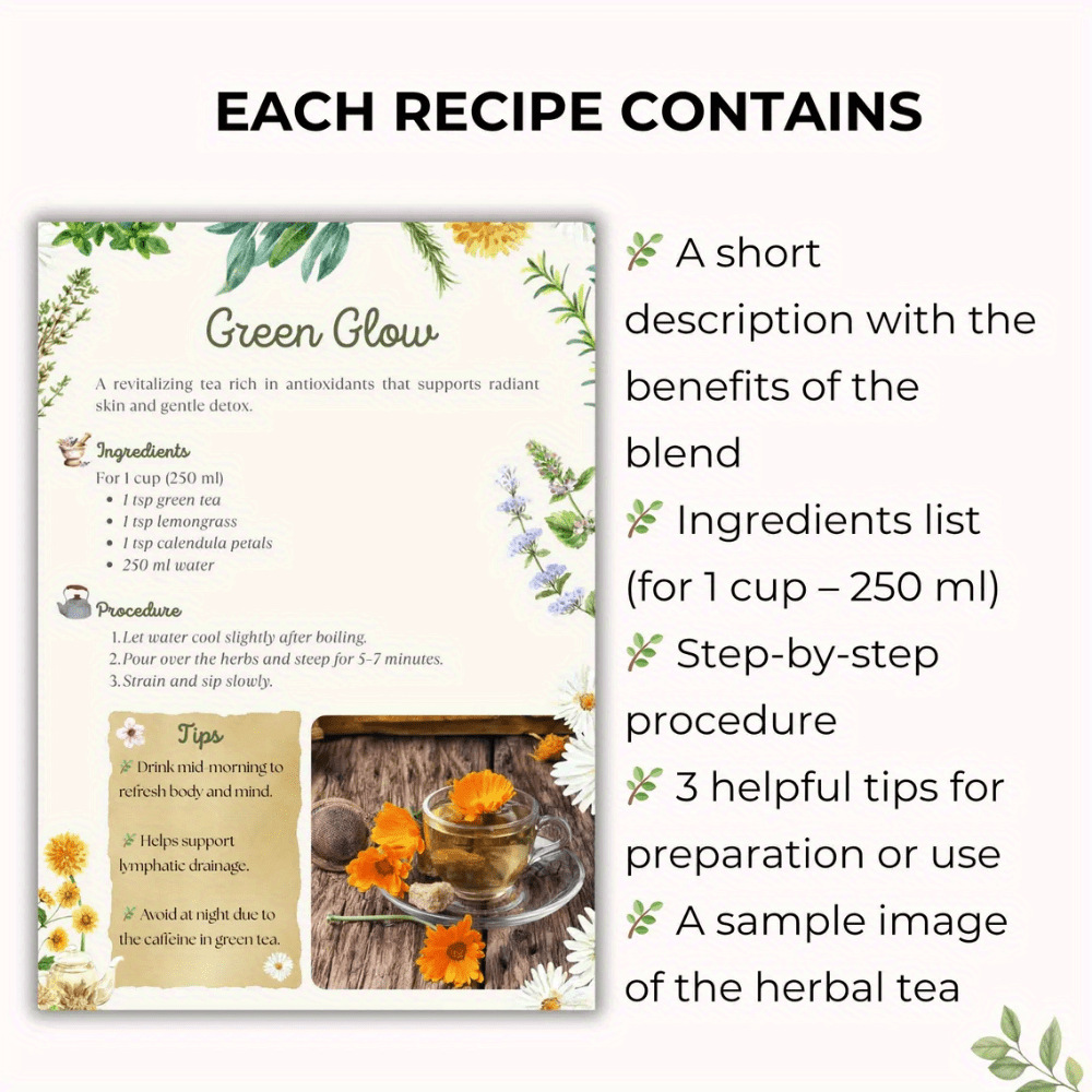 Herbal Tea Recipes Book – Natu - Herbal Wellness Recipes 评论和价格